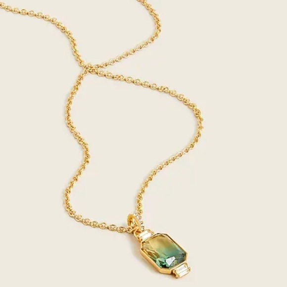 NWOT Madewell ombré stone pendant necklace winter green - Picture 1 of 3
